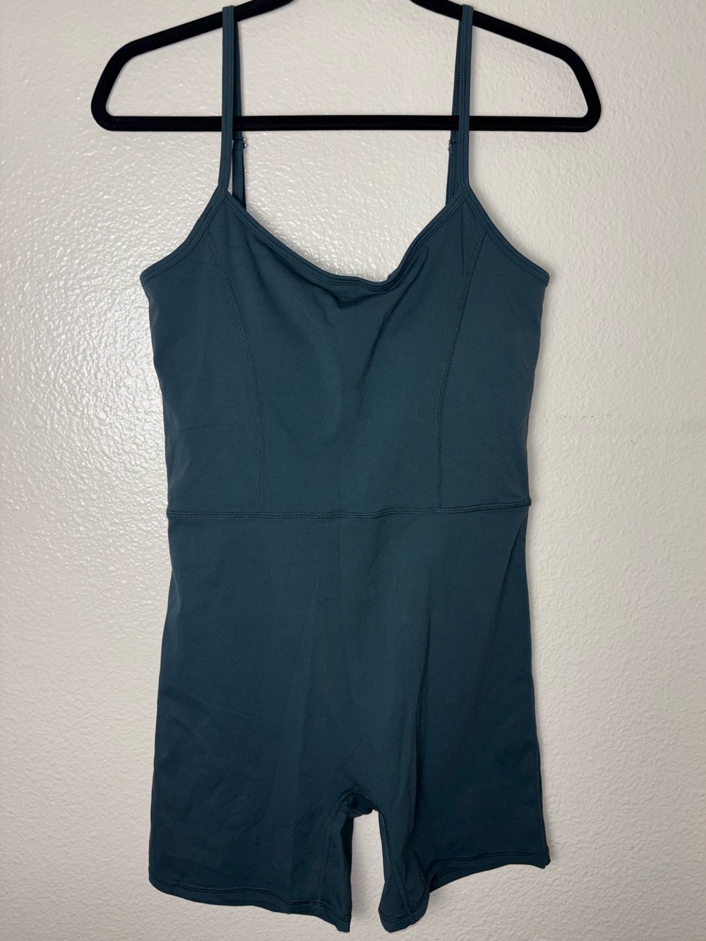 NWT QINSEN Womens Spaghetti Strap Bodycon Romper Short Jumpsuit Size XL TEAL - Picture 5 of 16